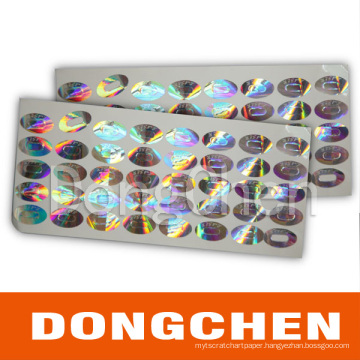 Factory Made Waterproof Adhesive Hologram Sticker